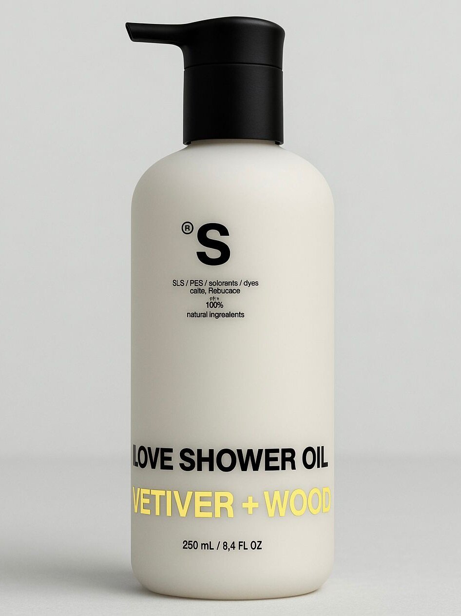Гидрофильное парфюмированное масло для душа LOVE SHOWER OIL VETIVER + WOOD