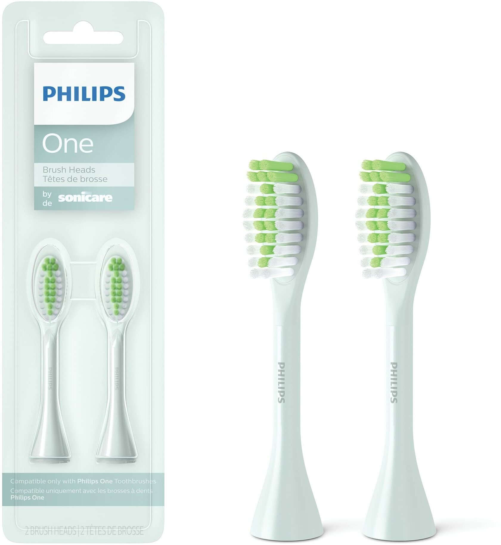 Philips Sonicare сменная насадка One 2 шт. BH1022/03 Цвет: белый