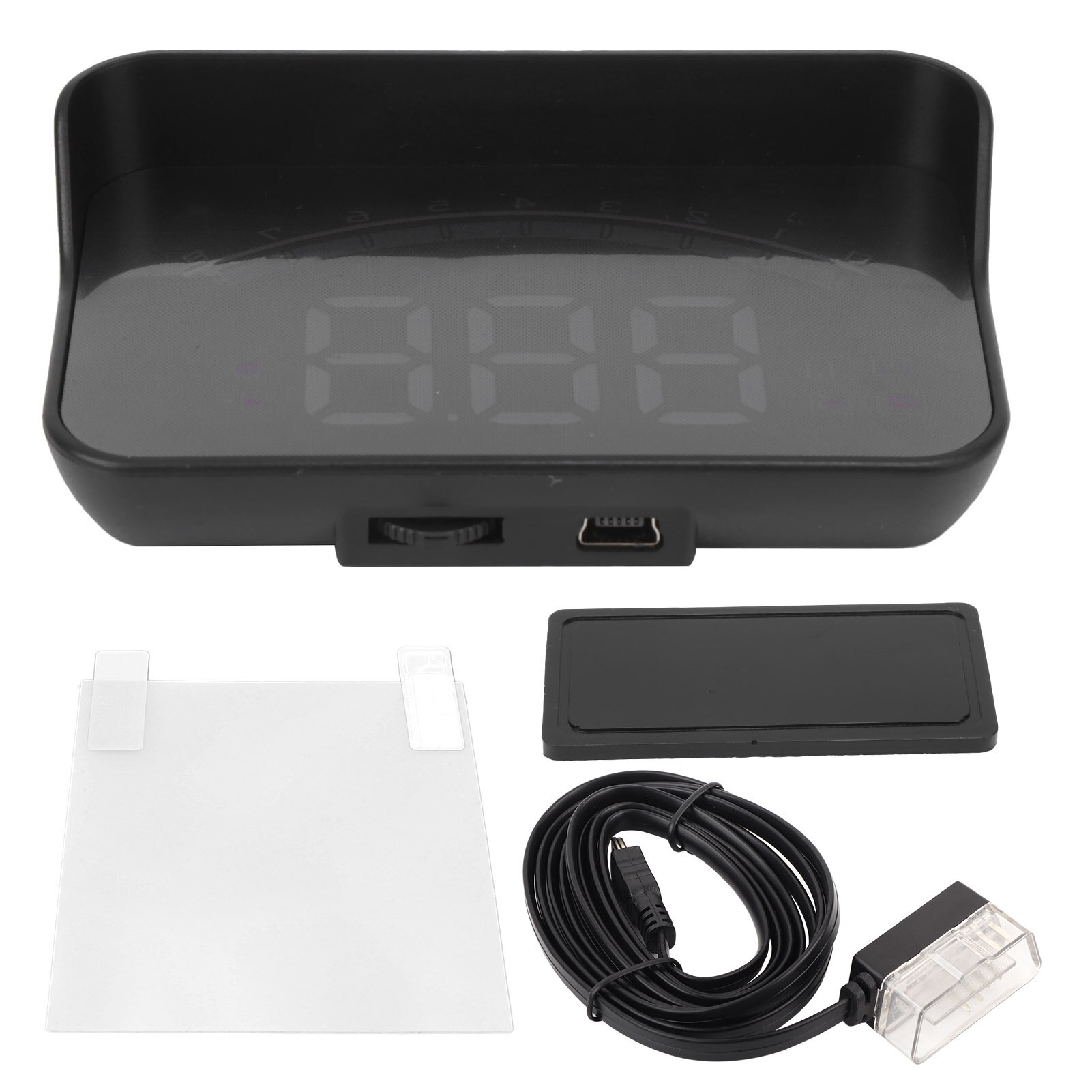 Автомобильный проекционный проектор высокого разрешения OBD HUD Проектор на лобовое стекло Сигнализация превышения скорости