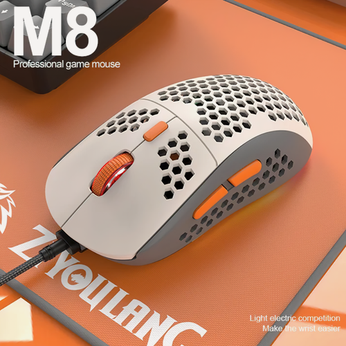 Изображение товара Игровая мышь компьютерная Wolf M8 с RGB подсветкой, Мышка проводная для компьютера, ноутбука.