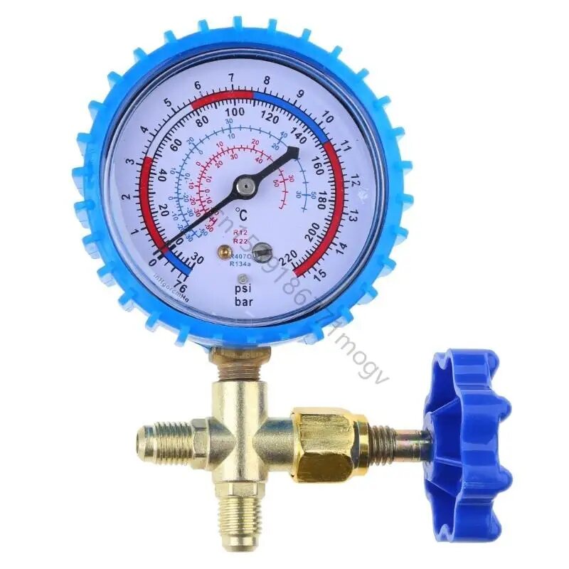 Манометр для заправки кондиционеров 220/500 PSI, Blue