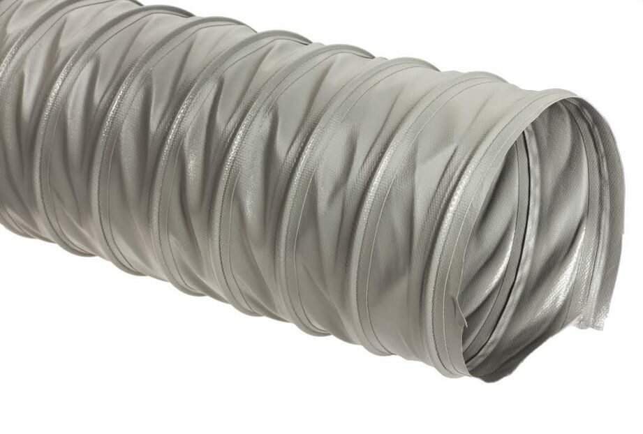 Промышленный аспирационный шланг DELTA TOOLS (гибкий рукав) Vinil d 125 (серый) (отрезок 5 м или 10 м)