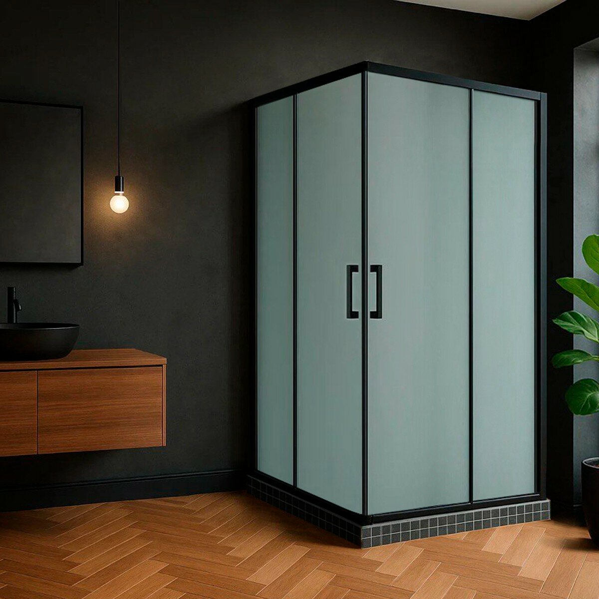 Душевой уголок Royal Bath HPD-C-BL 100х100 матовое без поддона