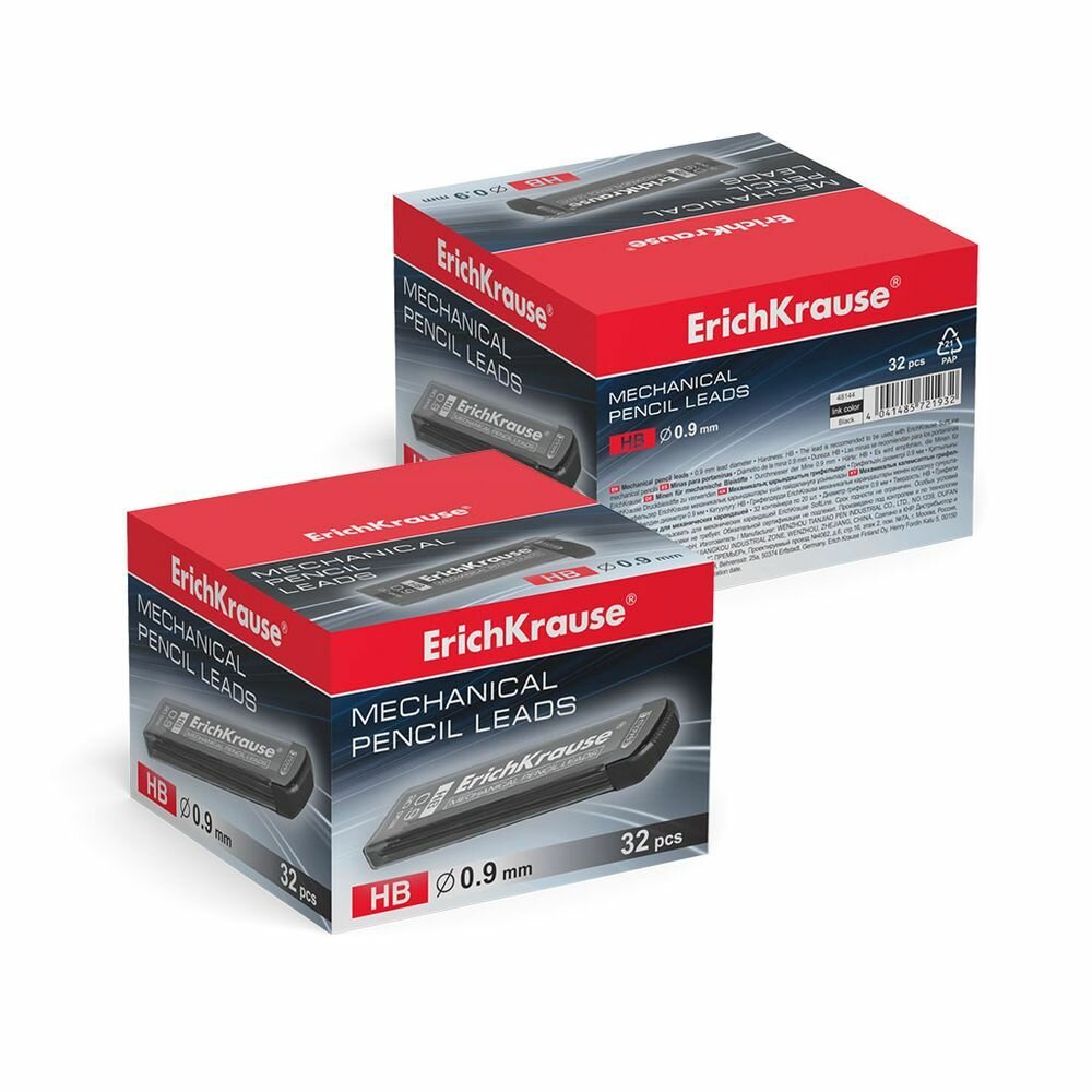 Грифели ErichKrause для механических карандашей 0.9 мм, HB — фото 1