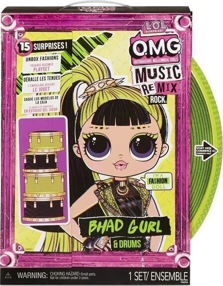 Кукла L.O.L. Surprise OMG Remix Rock- Bhad Gurl and Drums с барабанами, 577584
