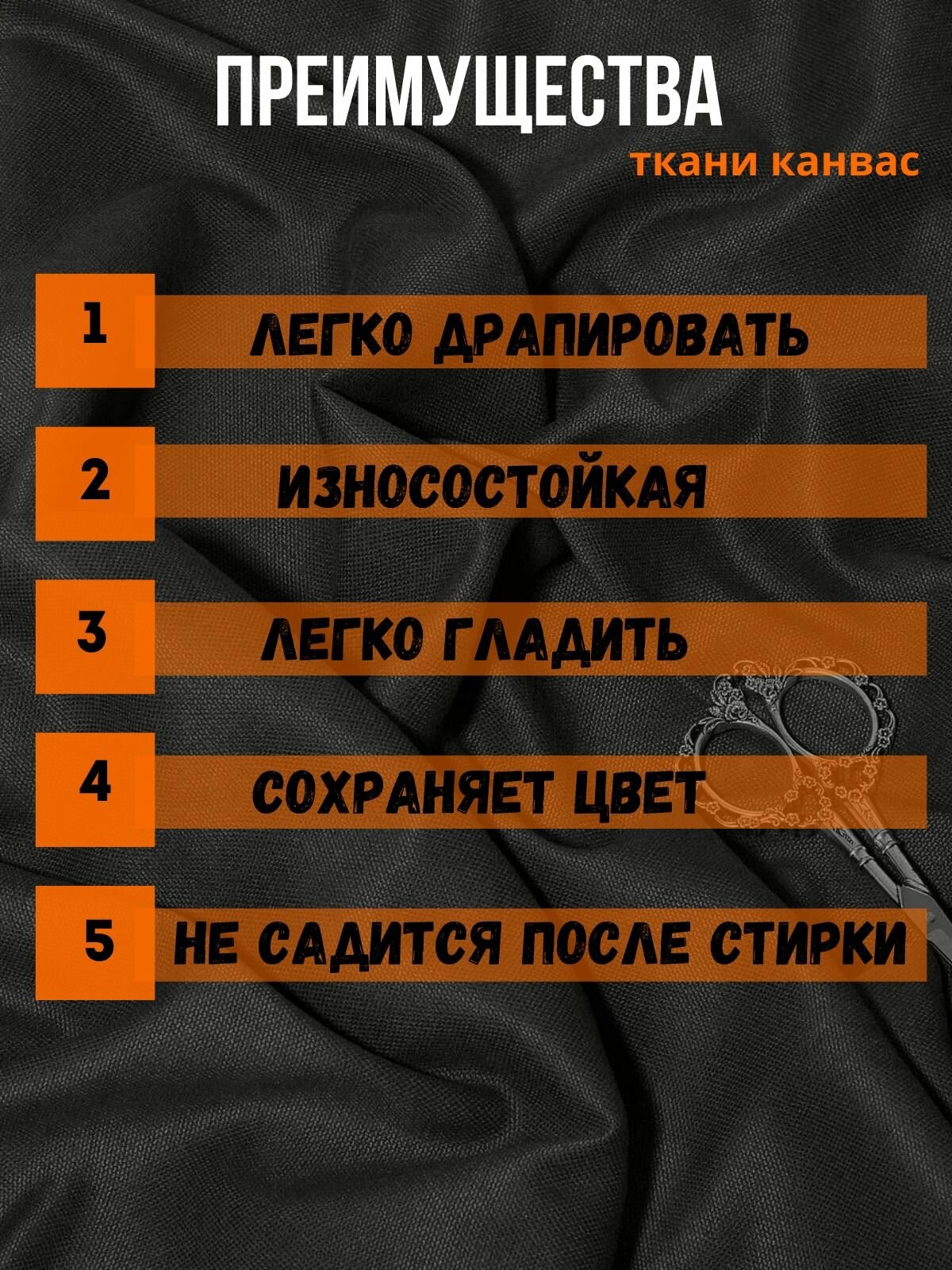 Шторы Канвас на кухню с тюлью темно-серые 2 шт 145х180 и тюль 270х180 — фото 1