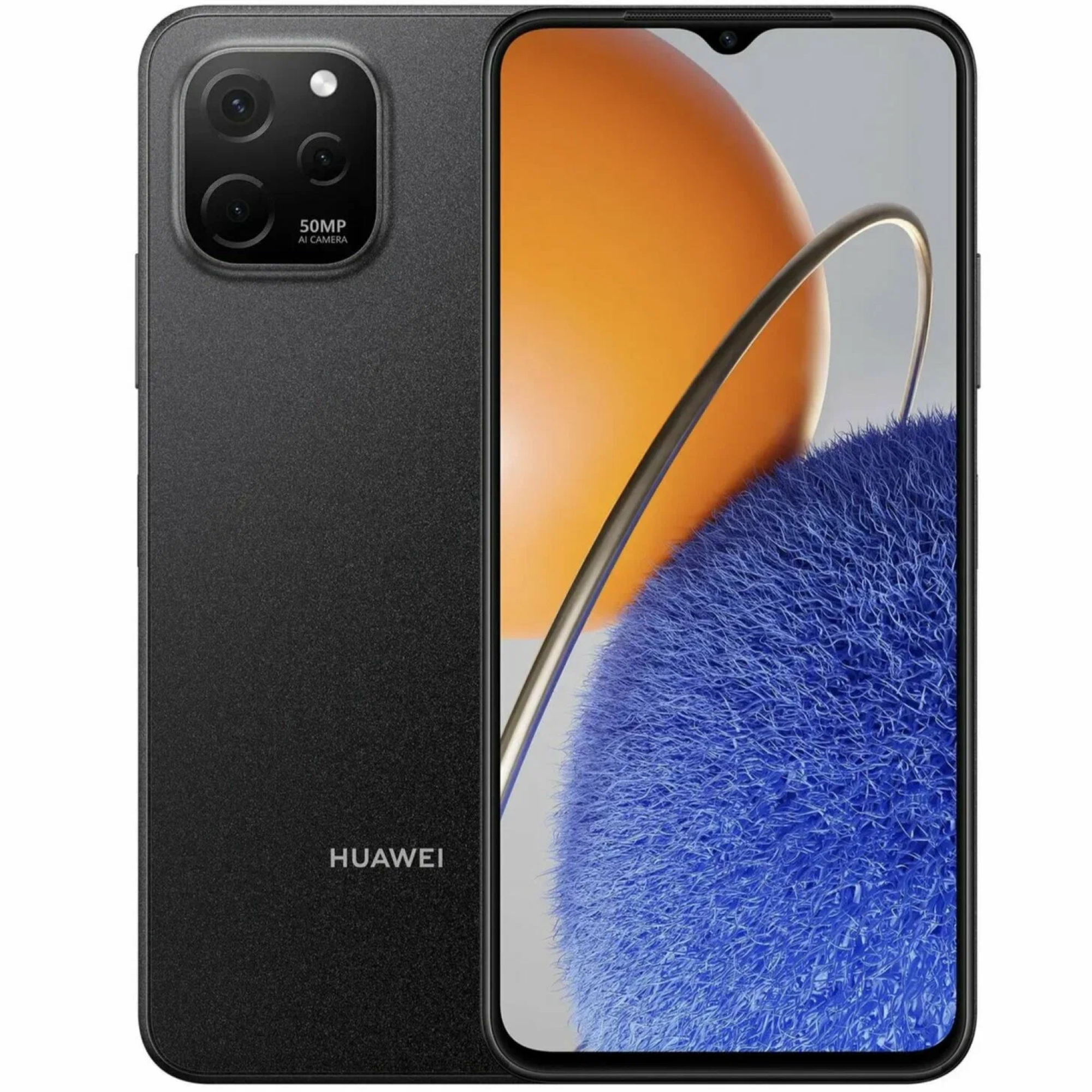 Смартфон HUAWEI nova Y61 4/128 ГБ RU (EAC), Dual nano SIM, Полночный черный