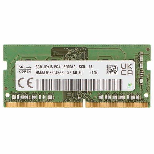 Оперативная память Hynix 8 ГБ DDR4 3200 МГц SODIMM CL22 HMAA1GS6CJR6N-XN OEM 1147₽