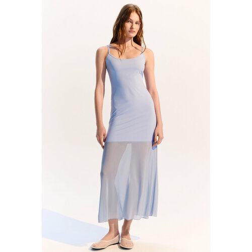 фото Платье befree woman mix&match, размер l, голубой