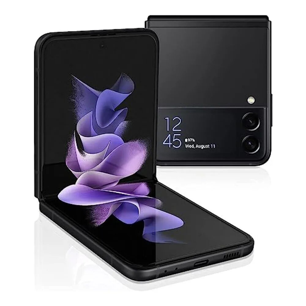 Смартфон Samsung Galaxy Z Flip 3Складной телефон ,8/256 ГБ RU, nano SIM, чёрный — фото 1
