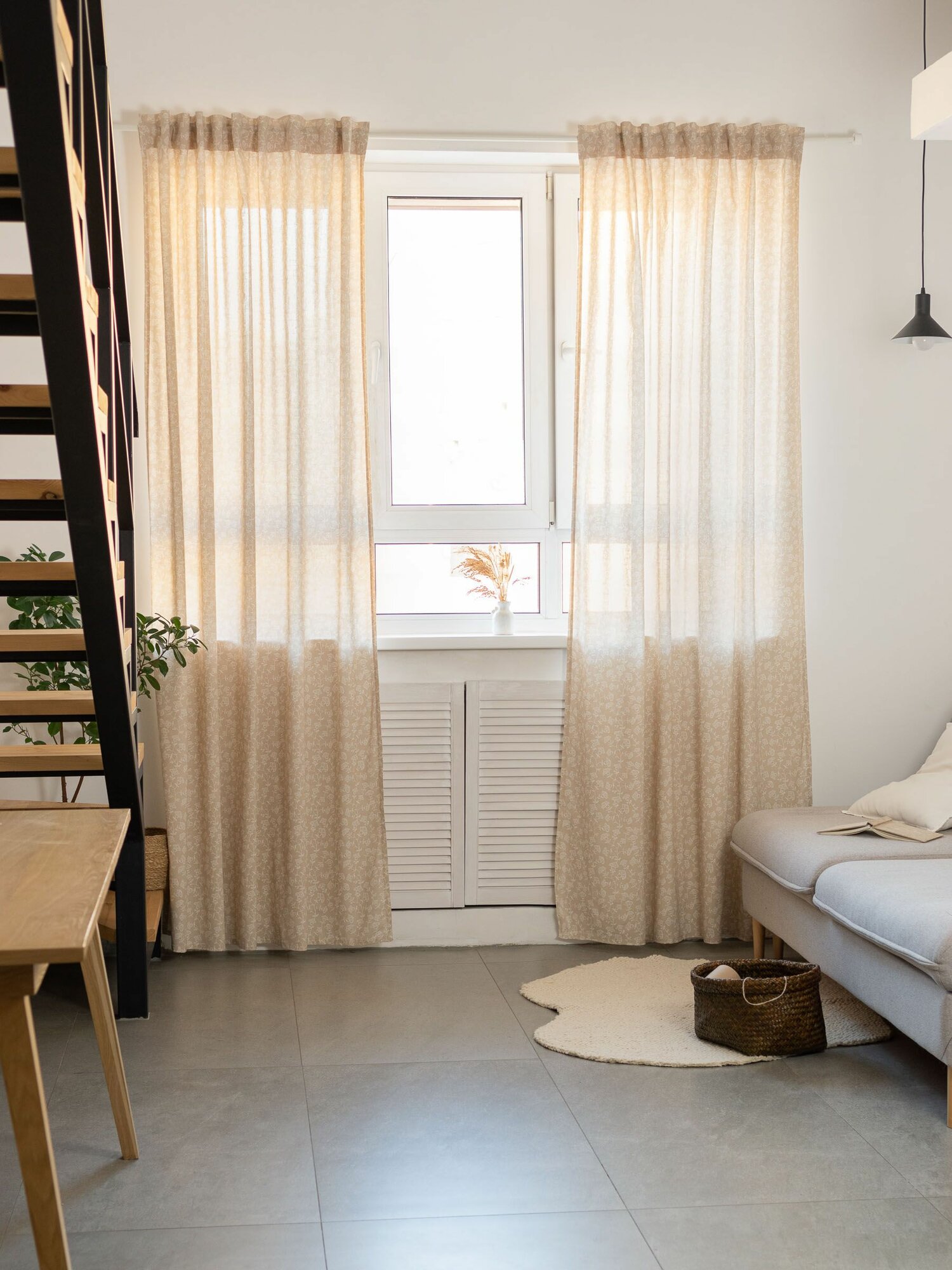 Шторы в спальню и для гостиной 145х250 см, Тристаф/TRYSTÄVMAL, Feresa Hygge, аналог Икеа — фото 1