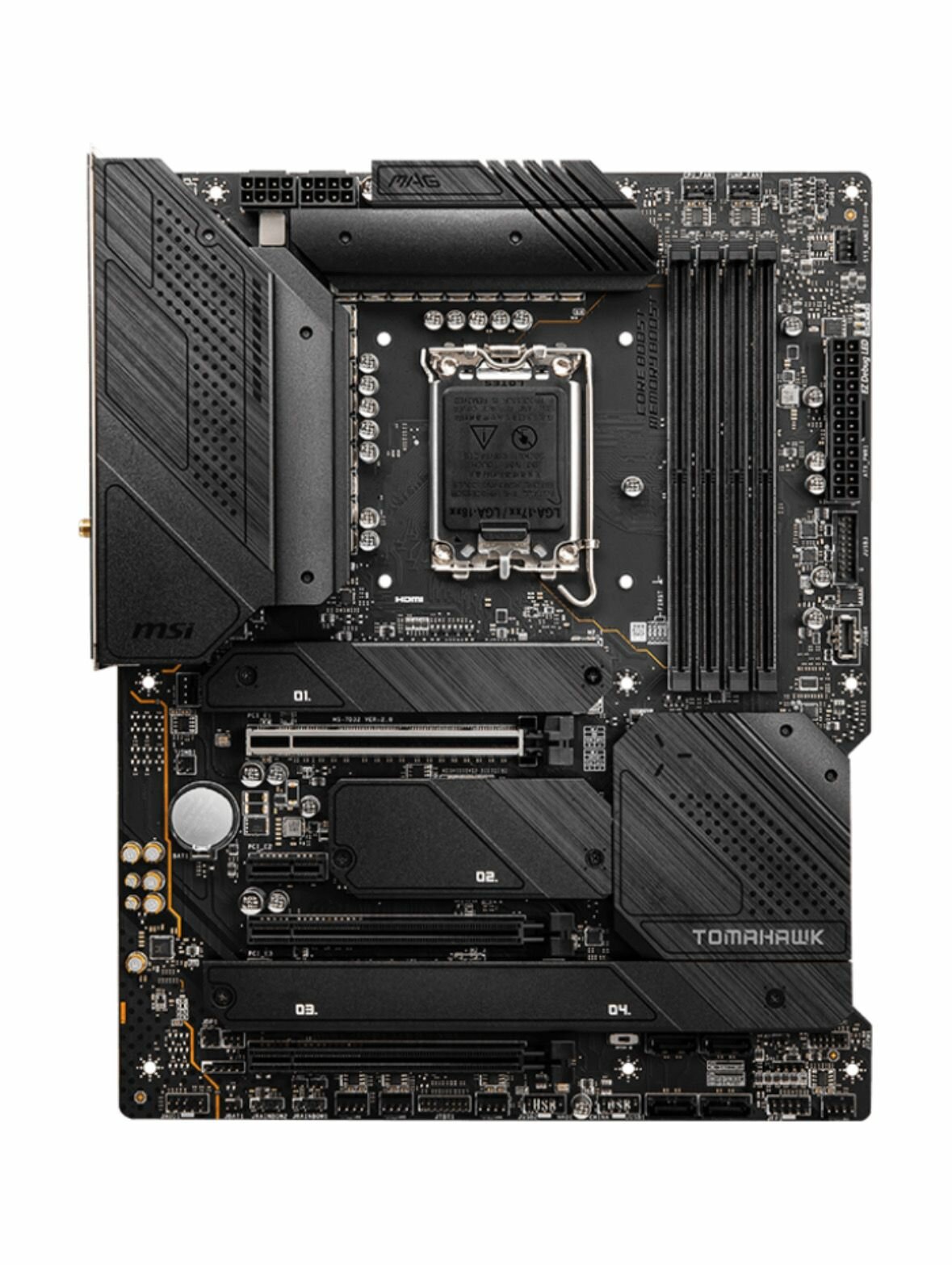 Материнская плата MSI MAG Z690 TOMAHAWK WIFI (MAG Z690 TOMAHAWK WIFI) - LGA 1700, Intel Z690, 4хDDR5-4800 МГц, 3хPCI-Ex16, 4хM.2, Standard-ATX