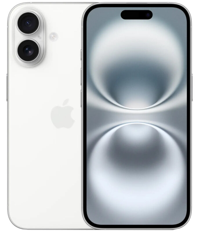 Смартфон Apple iPhone 16 128GB nano SIM + eSIM White (белый)