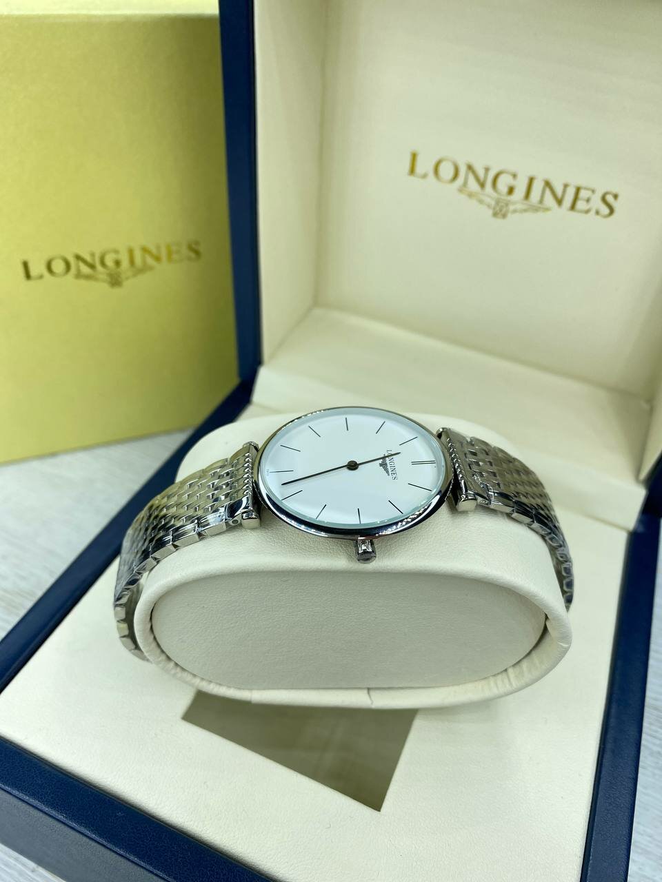 Наручные часы LONGINES, серебряный — фото 1