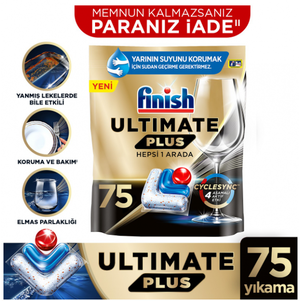 Капсулы для посудомоечных машин Finish Ultimate PLUS, 75 шт. — фото 1