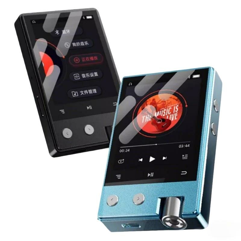 Портативный Hi-Fi музыкальный проигрыватель с без потерь звуком, поддержкой DSD256, 24-бит/192 кГц Hi-Res аудио, Bluetooth 5.1, с возможностью зарядки и слотом для TF-карт