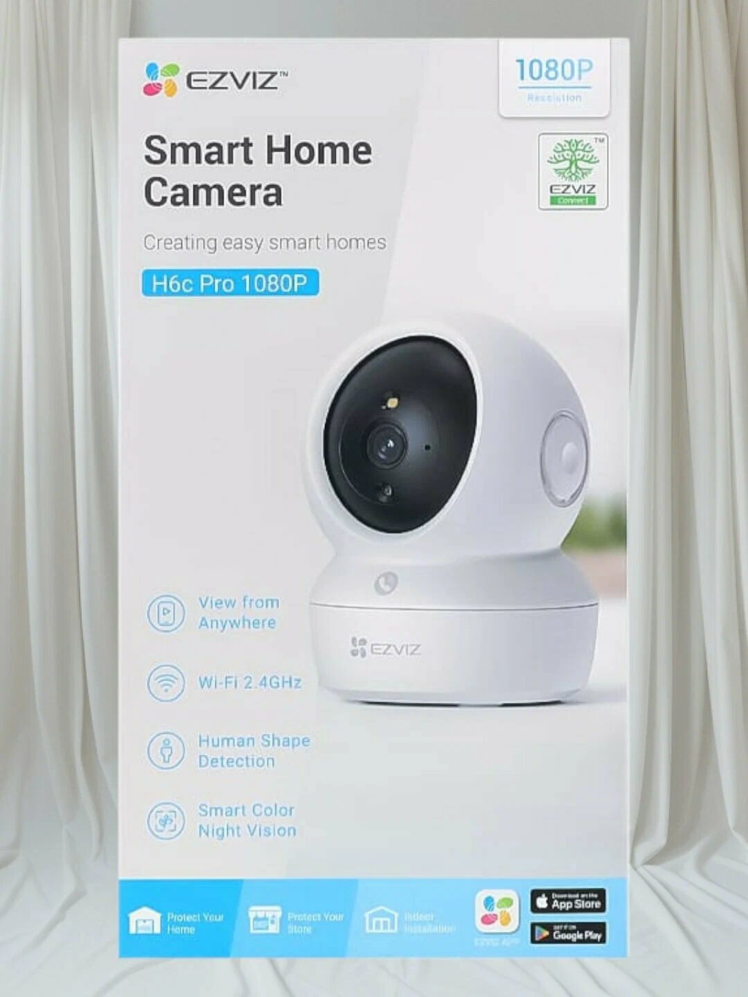 Видеонаблюдение EZVIZ H6c Pro,1080P поворотная, ночное видение, IP66