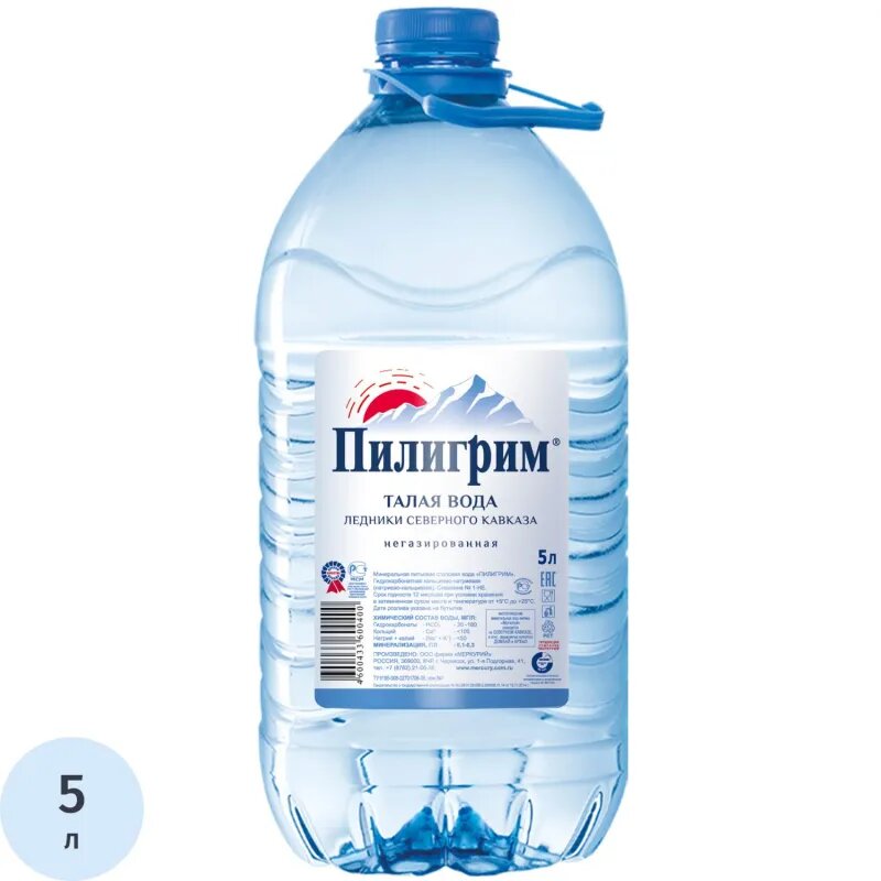 Вода минеральная Пилигрим пит вода 5л ПЭТ