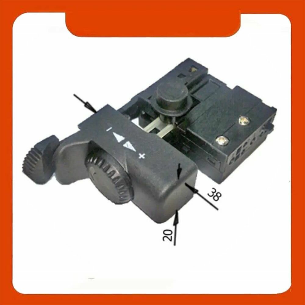 Выключатель (кнопка) подходит для дрели Интерскол ДУ-650, 580, 750, 780, 800