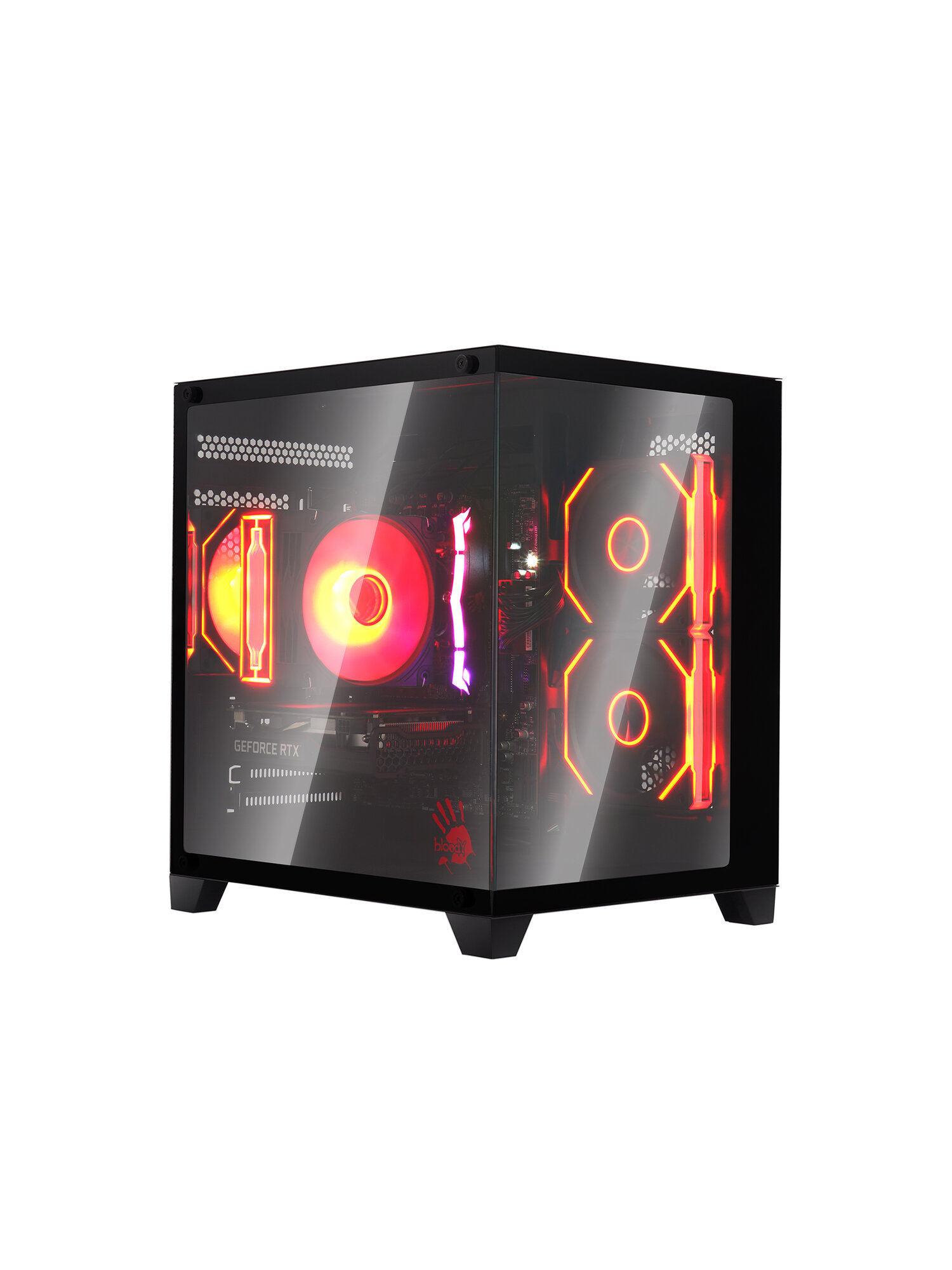 Корпус mATX BLOODY BD-CC105, Mini-Tower, без БП, черный [bd-cc105-bk] — фото 1