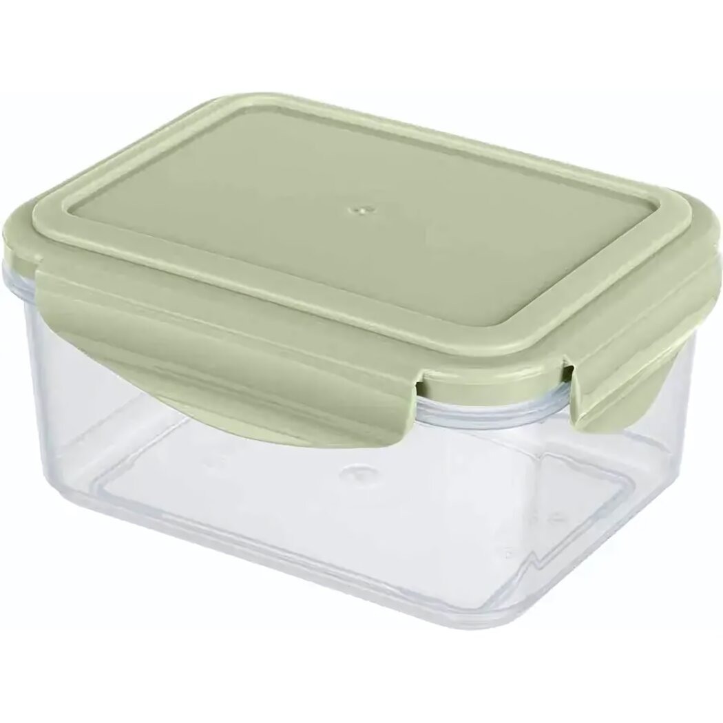 Контейнер герметичный «Smart Lock» прямоугольный 05л пластик с защелками цвет зеленый