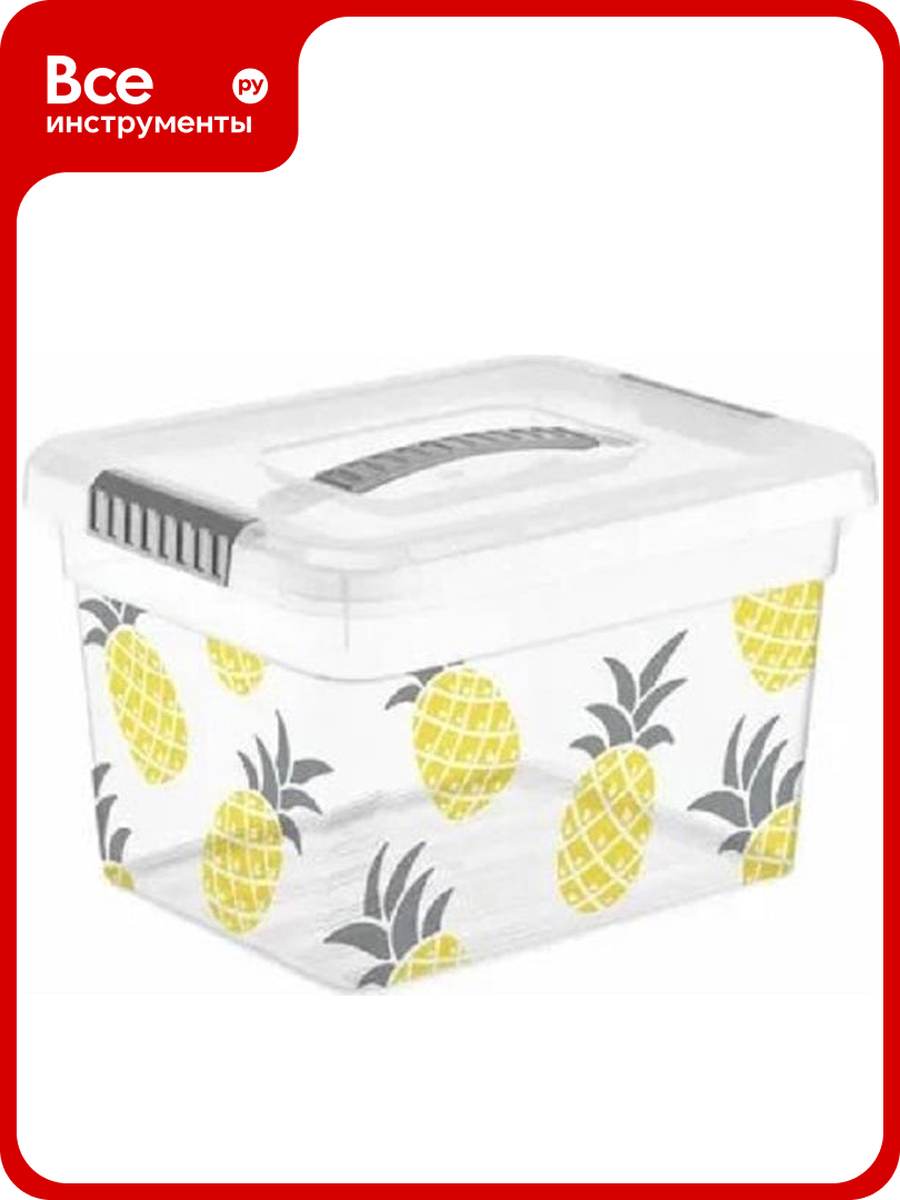 Ящик для хранения FunBox Deco 5 л с ручкой фрукты 00000050069
