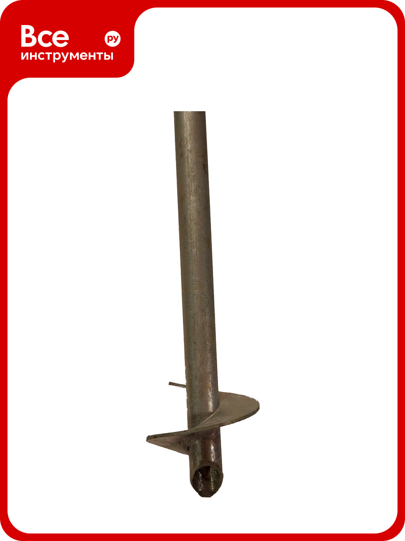 Винтовая трубчатая мини-свая для парника Аншнек 075 м Шнековый анкер. Горячая оцинковка (шнек 60ММ.) P75zn60