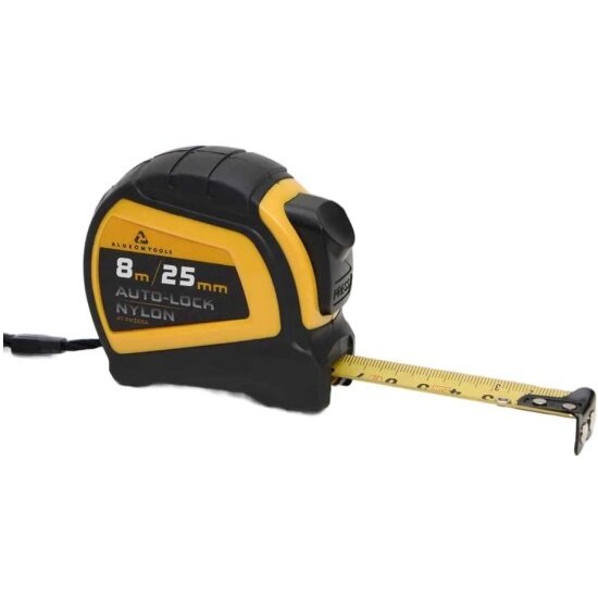 Рулетка измерительная Alukomtools АТ-РИ3825А «AUTOLOCK» 8м х 25мм