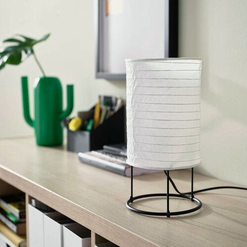 Изображение товара Настольная лампа IKEA STRANDAD белая/черная, 29 см 605.943.43