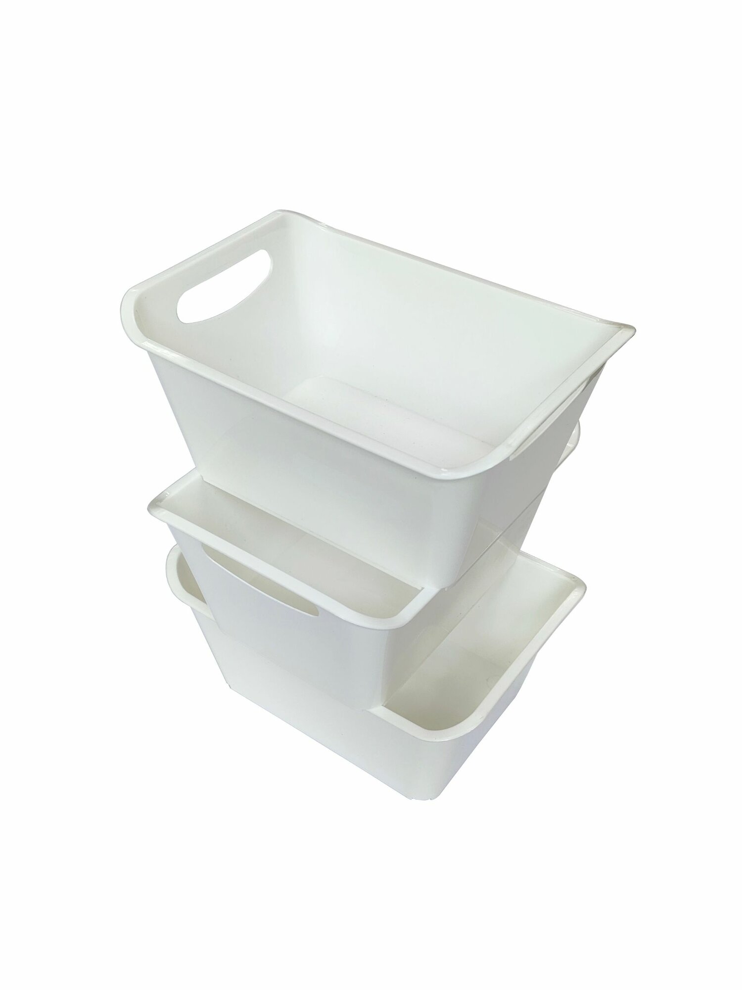 Набор 3 контейнера хозяйственных Gensini  1 5 л  белые  Италия