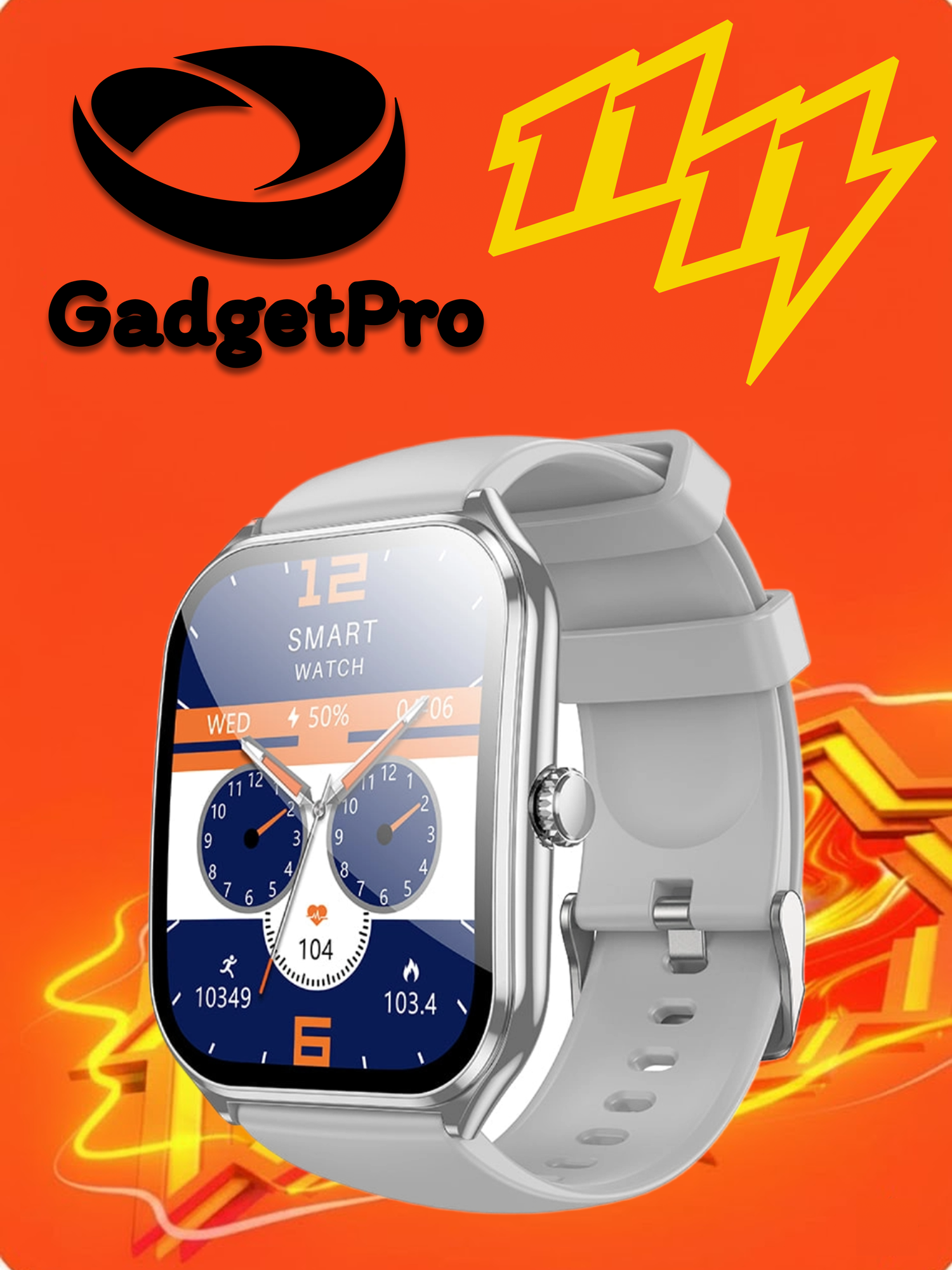 Смарт-часы Hoco Y28 AMOLED 1.78, IP68", SpO2, звонки, уведомления, силикон, силвер