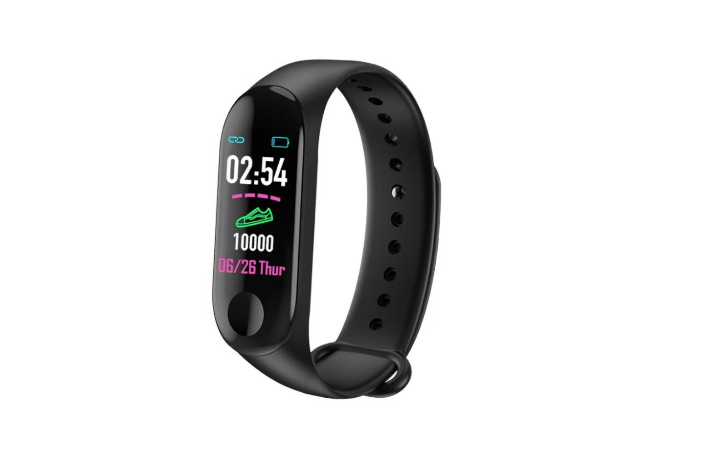 Смарт-браслет MyPads ZDK M3 (Пульсометр / 0.96" IPS/ 80 mah / Водонепроницаемость IP67) (Черный)