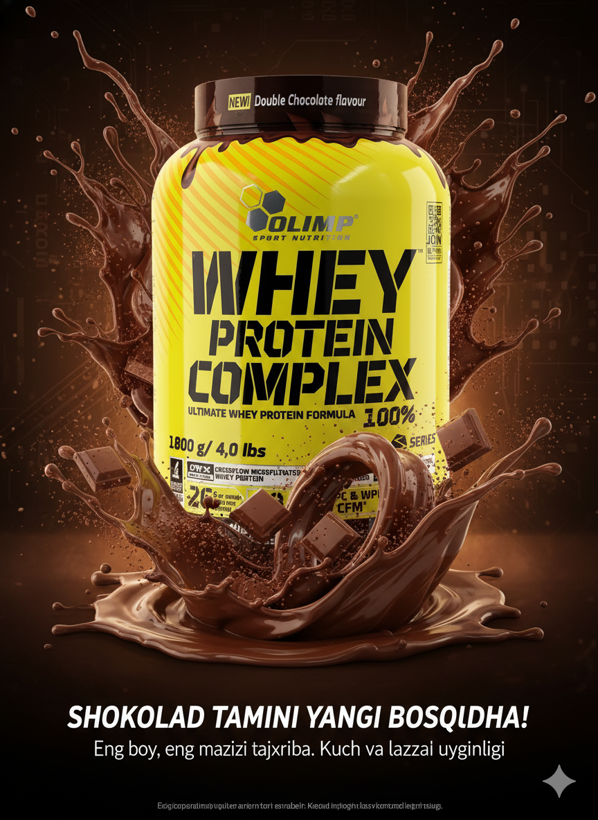 Olimp Whey protein Complex ultimate вкус Chocolate 100% flavour 1800g 51 portions — фото 1