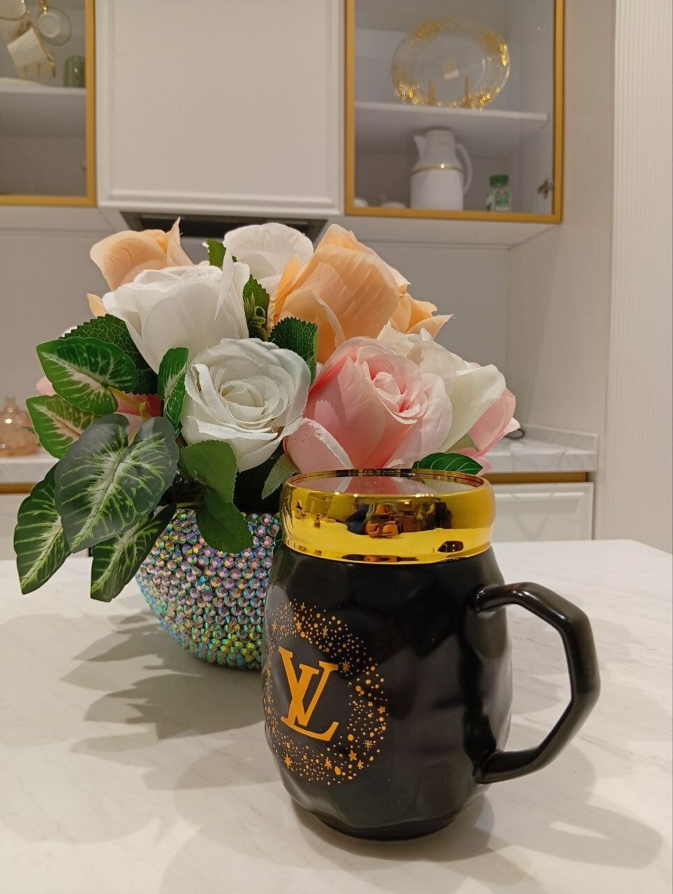 Керамическая бокал для напитков "Термостойкая", уникальный дизайн, черный