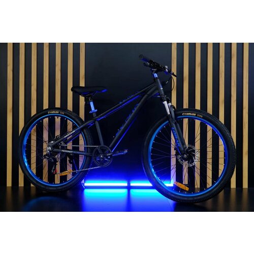 Велосипед подростковый Lorak Joker Lite 26 черно-синий, алюминиевая рама 15 дюймов под рост 140-160 см.