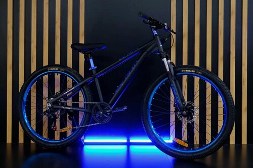 Изображение товара Велосипед подростковый Lorak Joker Lite 26 черно-синий, алюминиевая рама 15 дюймов под рост 140-160 см.