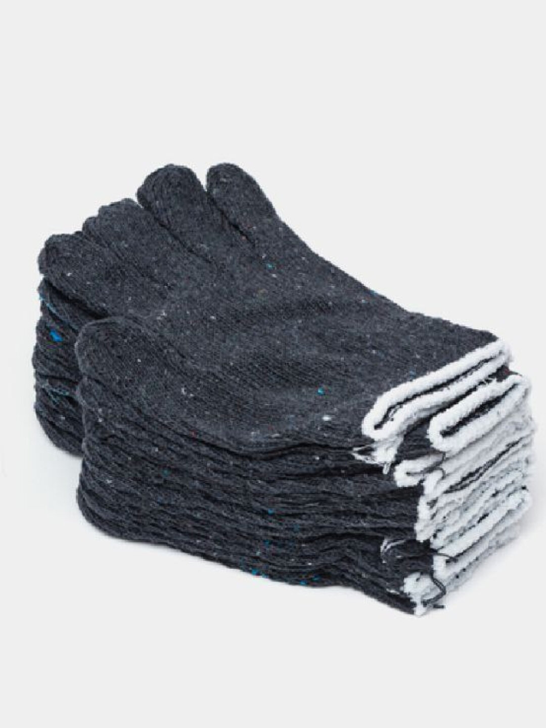 Трикотажные хлопковые садовые перчатки, 12 шт