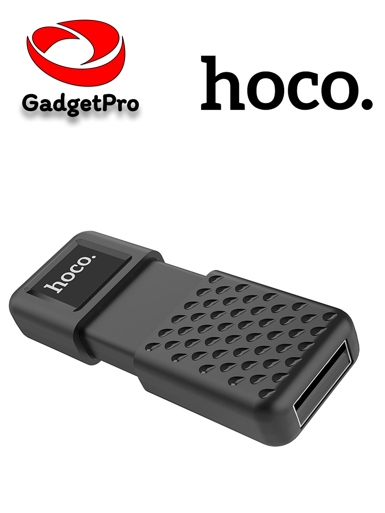 Флешка Hoco UD6 Intelligent 64 ГБ USB 2.0, компактная, черная, защита данных