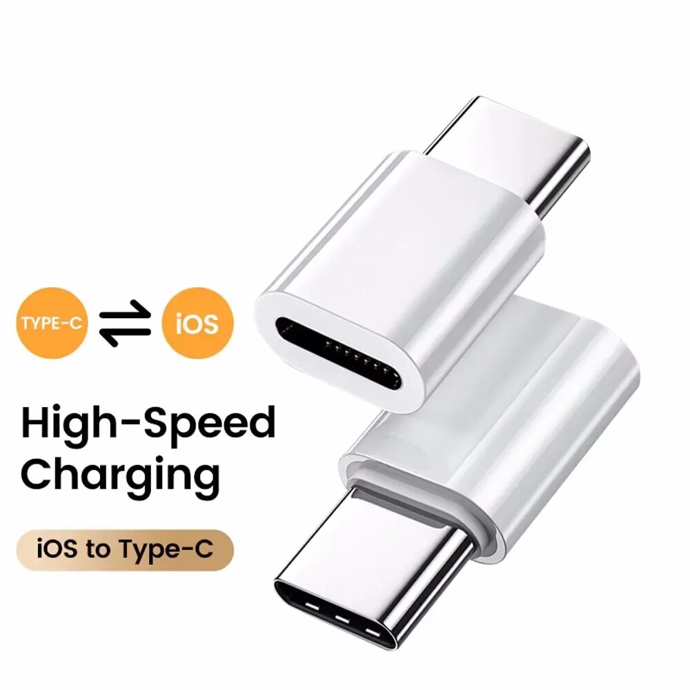 Адаптер USB C к Lightning для IOS «папа» на «мама» типа C для IPhone15 Xiaomi Ноутбук Адаптер для быстрой зарядки USB C, 2 PCS A