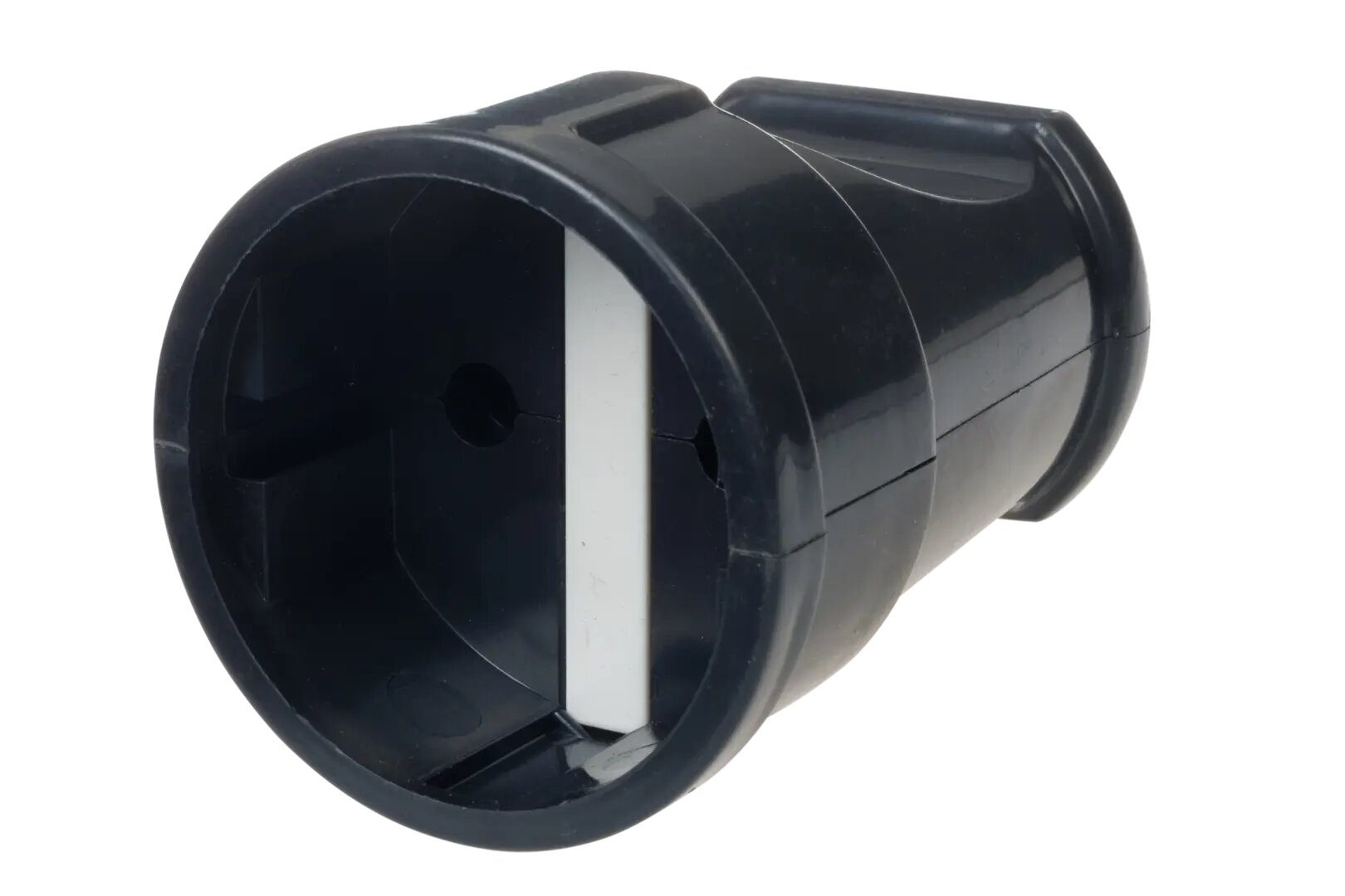 Розетка кабельная 250 В без заземления 10 А цвет черный