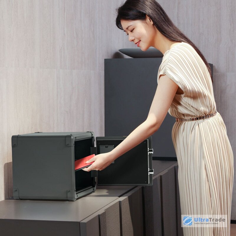 Электронные Сейфы Xiaomi Умный электронный сейф Xiaomi CRMCR Retro Mechanical Smart Safe Depozit Box Pink (BGX-D1-30J)