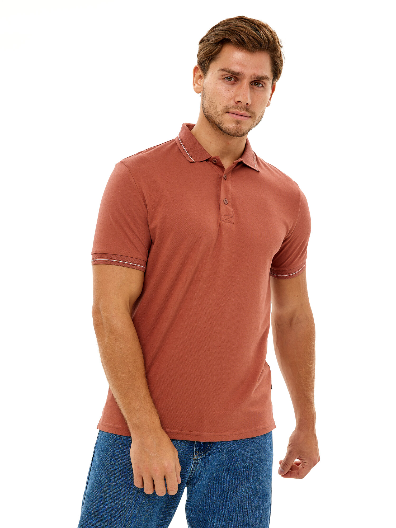Поло OCELOT eco Поло, 1 шт., размер 52 XL, медный