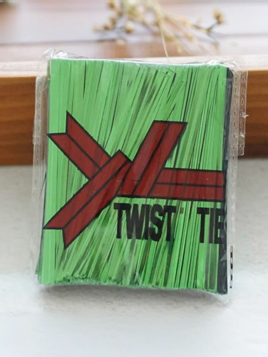 800 скрутиков-прутиков 80 мм зеленого цвета для завязки упаковки пакетов фиксации зажима