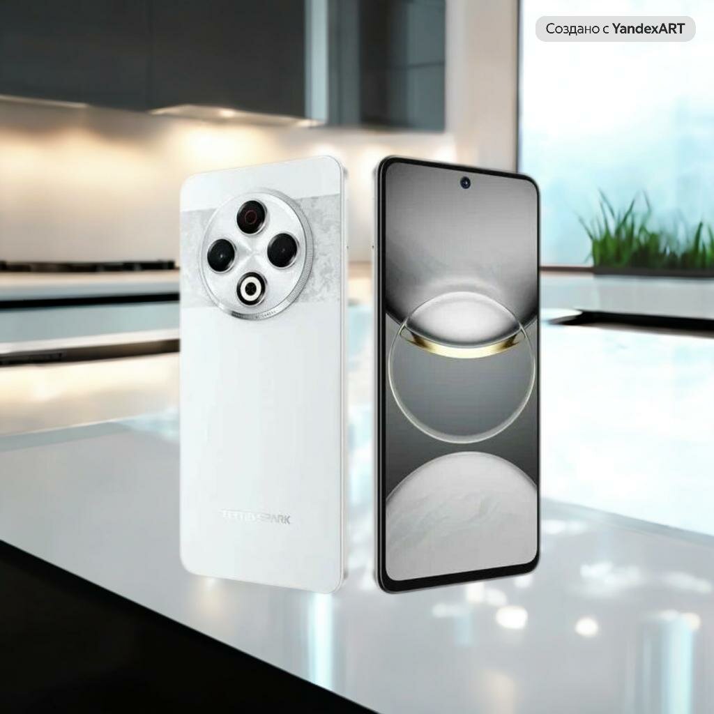 Смартфон Tecno Spark 30 Astral Ice, 8ГБ/256ГБ, IPS, 6.7", серебристый