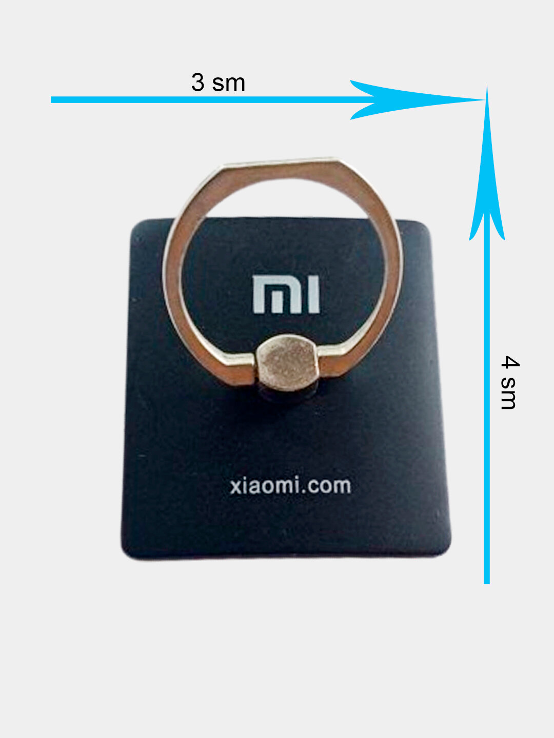 Держатель металлический для телефона с кольцом Pop Socket c логотипом — фото 1