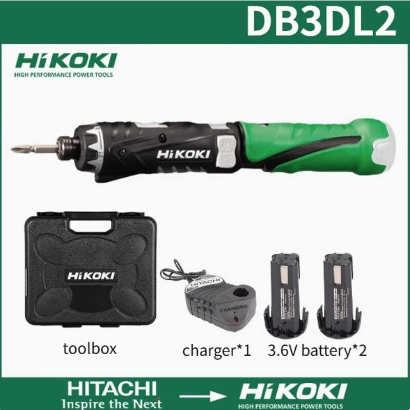 HiKOKI DB3DL2 3.6V Беспроводная дрель-шуруповерт 5 нм с литиевой батареей перезаряжаемая отвертка складная электрическая дрель