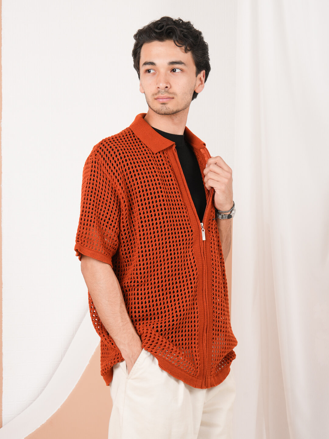 Рубашка Didov TRIKO 8702, размер L, рыжий — фото 1