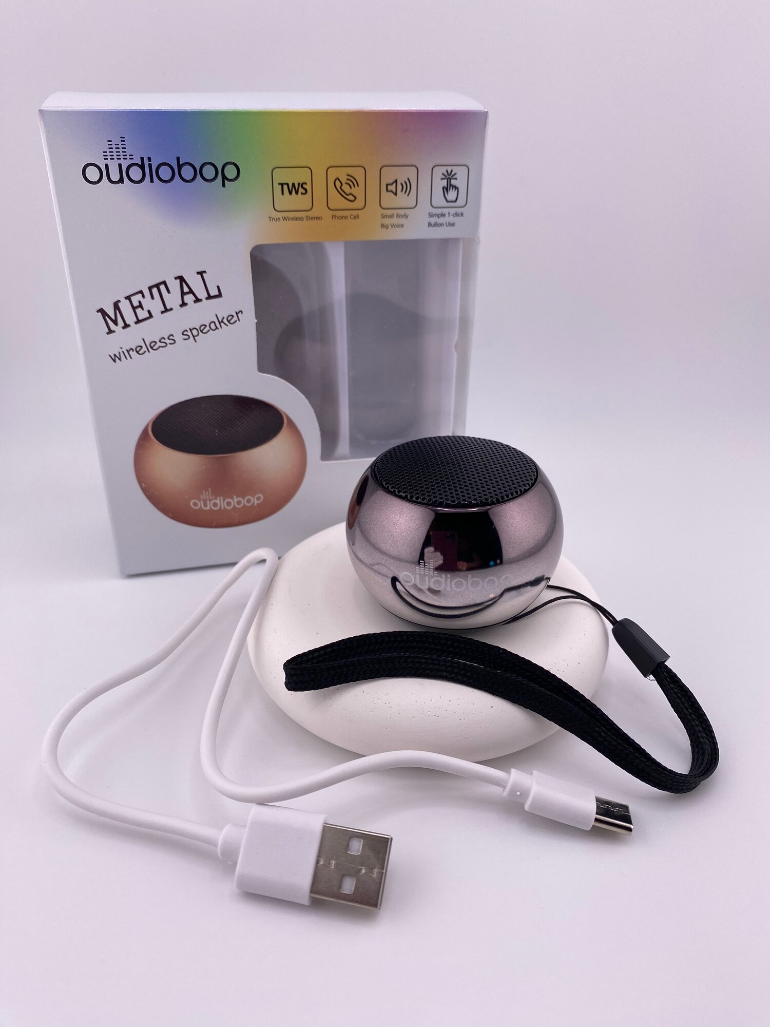 Мини-колонки Oudiobop M003 TWS, время работы 4 часа, Bluetooth 5.0