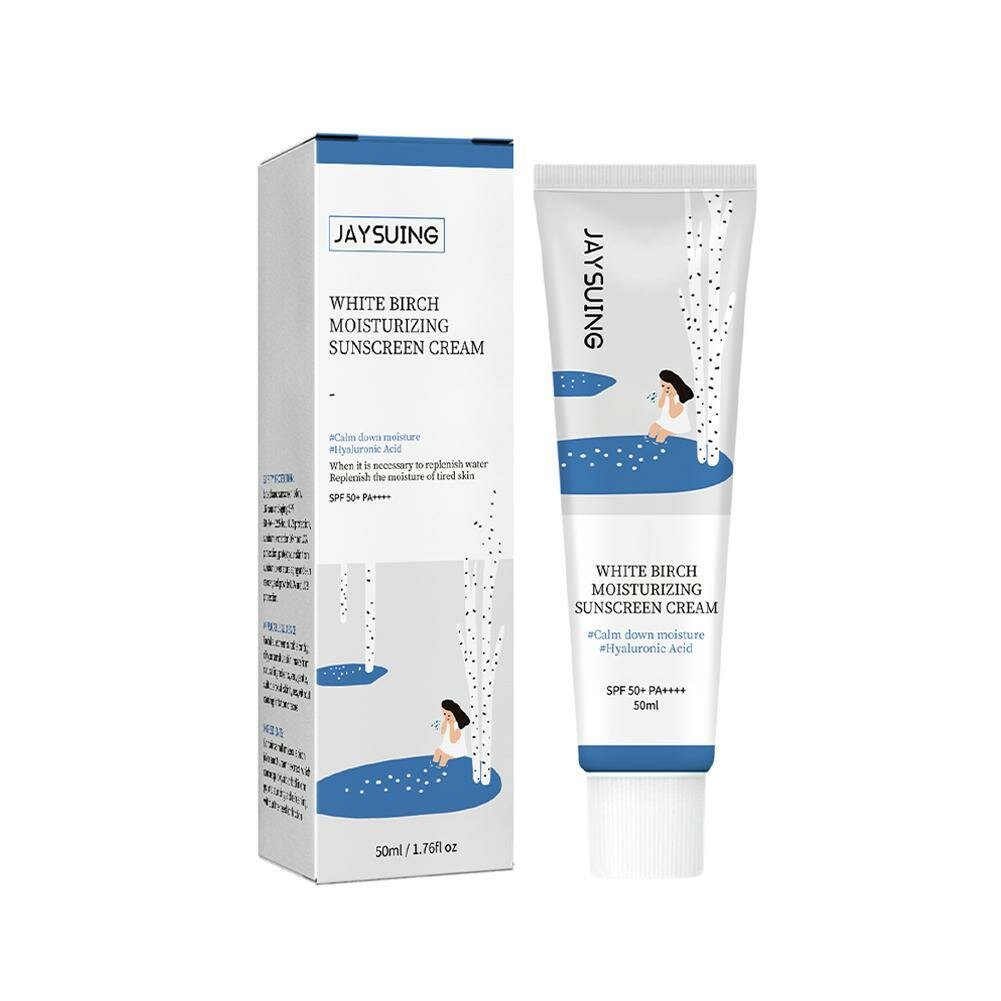 Солнцезащитный крем для лица с березовым соком ROUND LAB Birch Juice Moisturizing Sunscreen 50 мл увлажняющий санскрин SPF 50 на химических фильтрах с защитой от солнца для сияния кожи