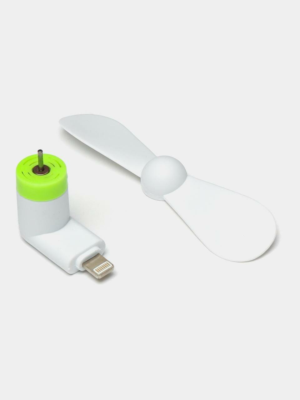 Мини-вентилятор Mini USB Fan - белого цвета, силиконовые лопасти — фото 1